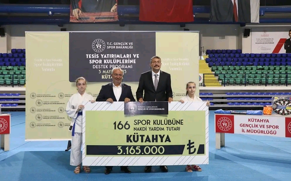 Kütahya’da spor kulüplerine 3 milyon 165 bin TL nakdi yardım