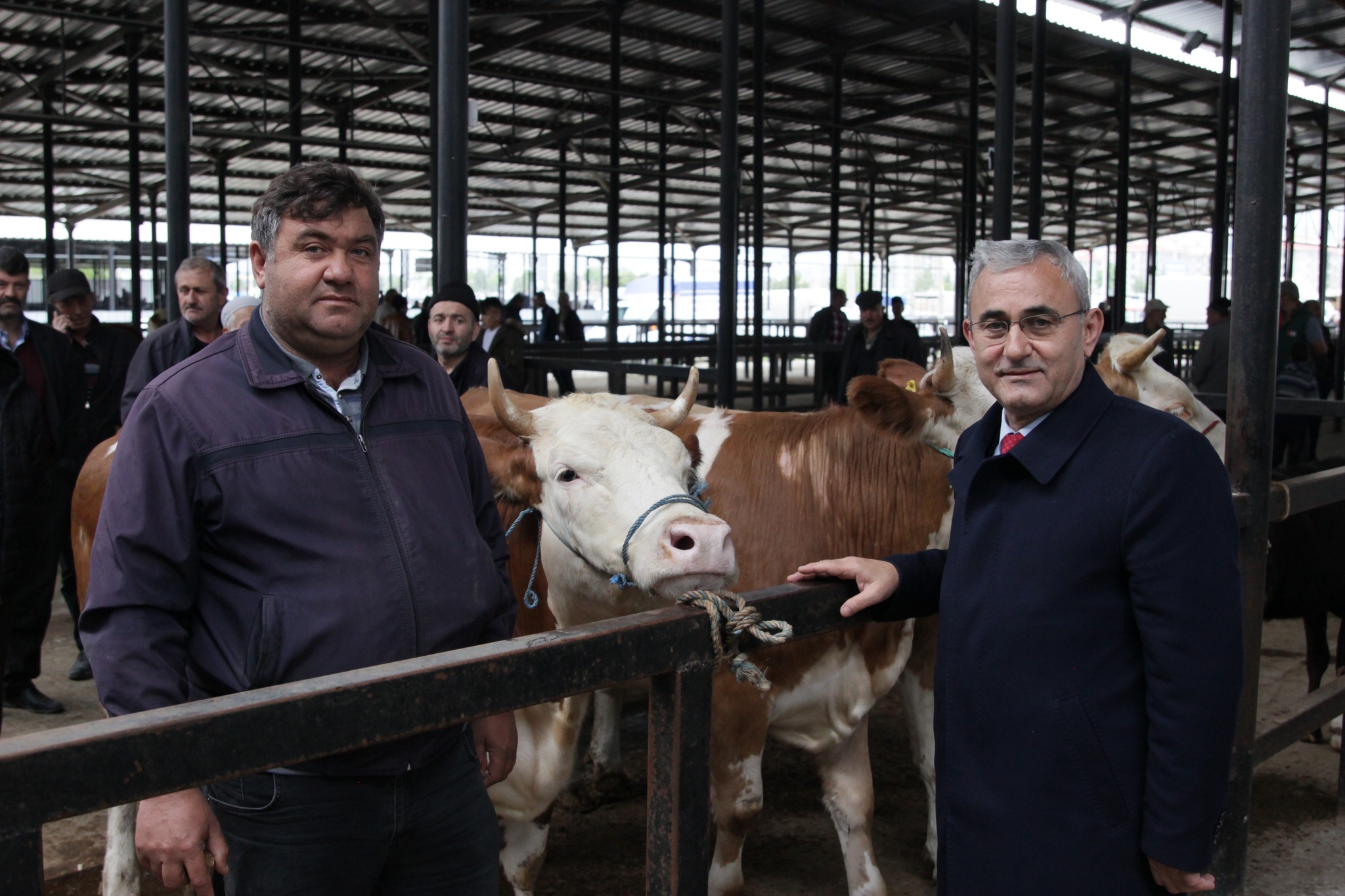 Başkan Alim Işık, canlı hayvan pazarını ziyaret etti