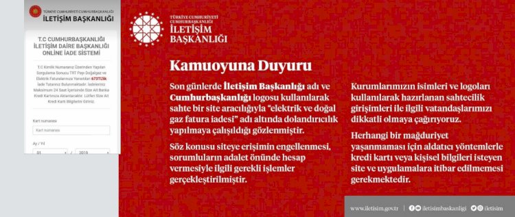 İletişim Başkanlığından dolandırıcılık uyarısı