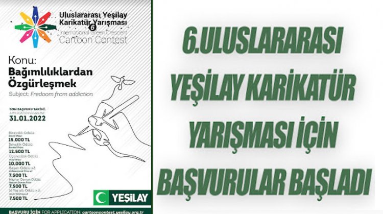 6. Uluslararası Yeşilay Karikatür Yarışması için başvurular başladı