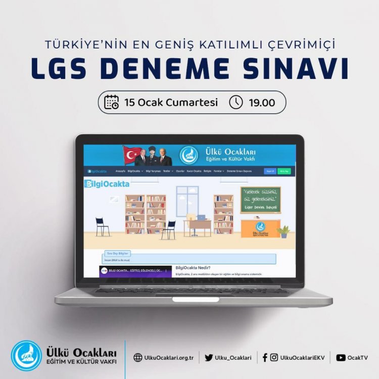 Ülkü Ocakları’ndan Ücretsiz Ödüllü Online LGS Deneme Sınavı 