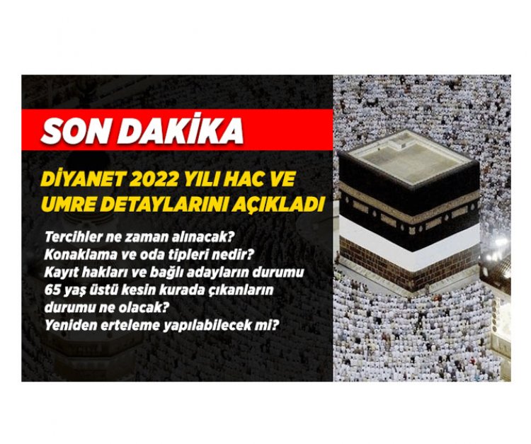 2022 Yılı Hac ve Umre detayları açıklandı