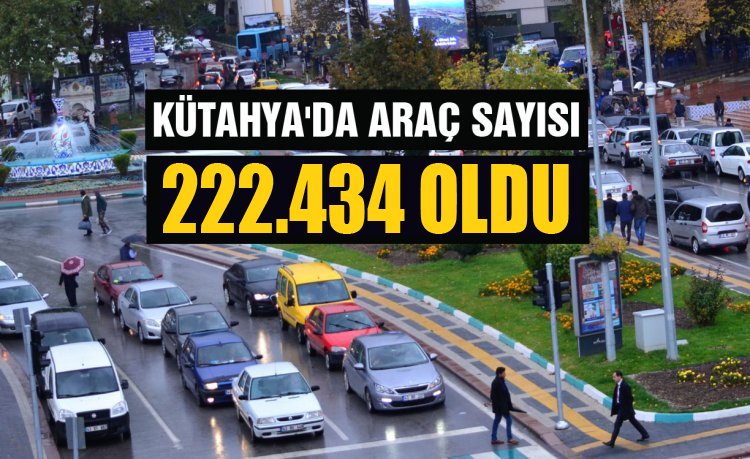 Kütahya’da trafiğe kayıtlı araç sayısı 222 bin 434 oldu.