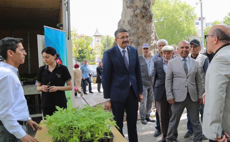 Öğrencilerin yetiştirdiği fideler halka dağıtıldı