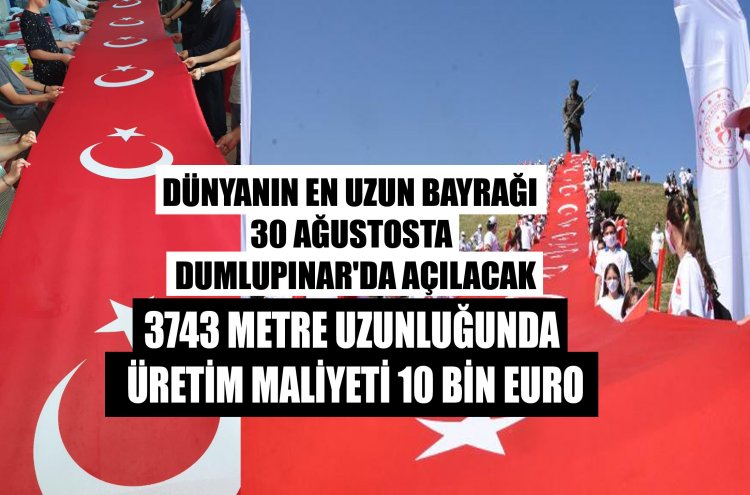 Kütahyalılar, dünyanın en uzun Türk Bayrağını Dumlupınar'da açacak