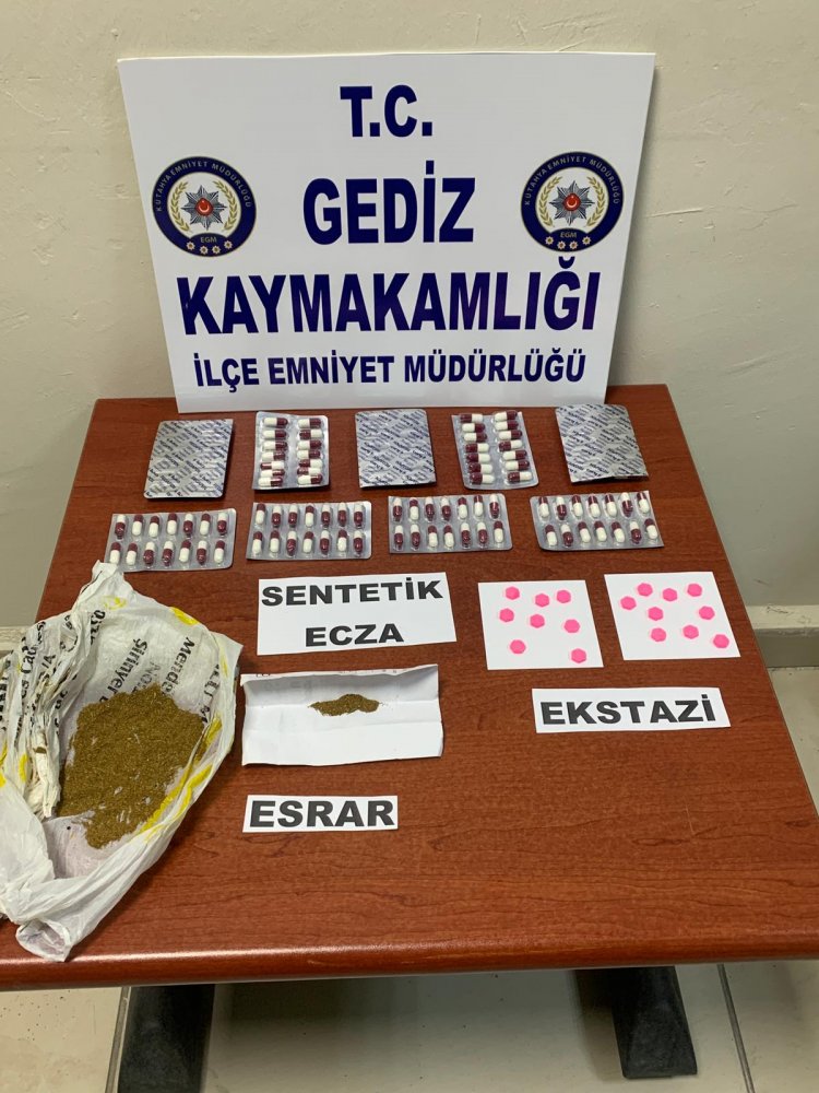 Gediz'de uyuşturucu operasyonu  ' 5 Gözaltı '