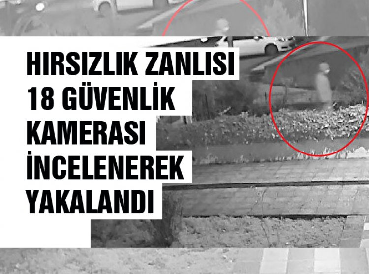 Güvenlik kameralarından tespit edilen hırsız yakalandı